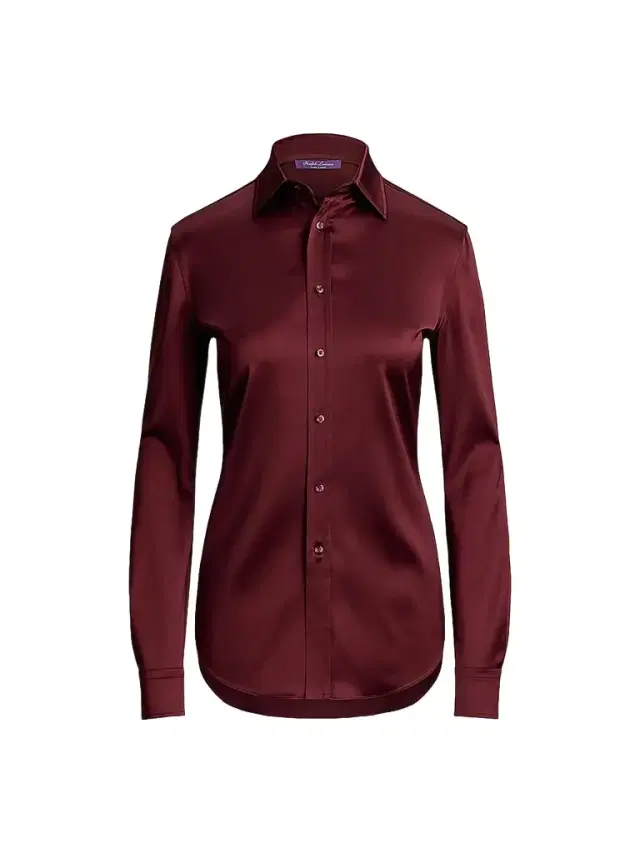 Ralph Lauren Collection Women's Cameron II Satin Straight-Fit Shirt