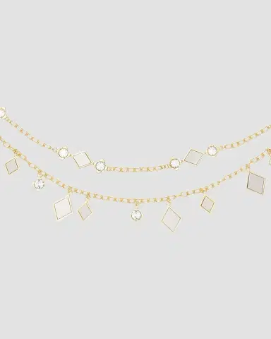 Ramy Brook Women's Eliza Goldtone, Enamel & Glass Crystal Chain Belt | Thumbnail 4