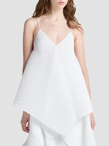JW Anderson Women's Pleated Handkerchief-Hem Top | Thumbnail 2