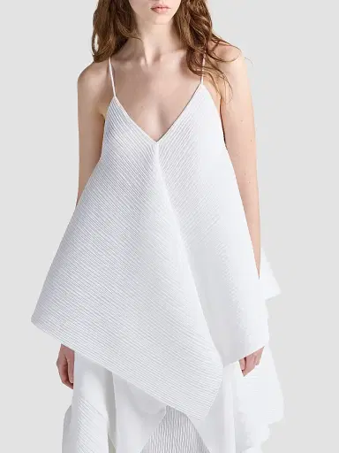 JW Anderson Women's Pleated Handkerchief-Hem Top | Thumbnail 4