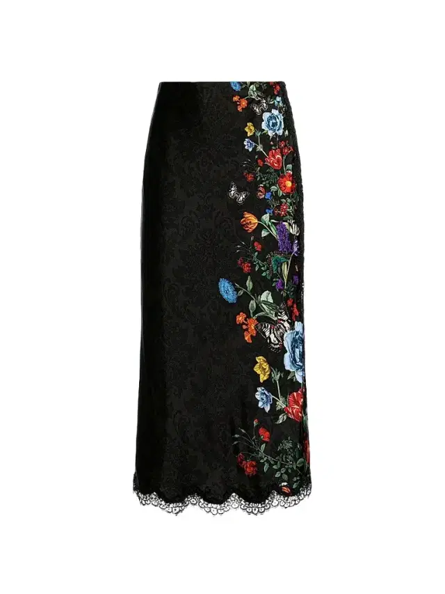 Alice + Olivia Women's Maeve Floral Midi Slip Skirt