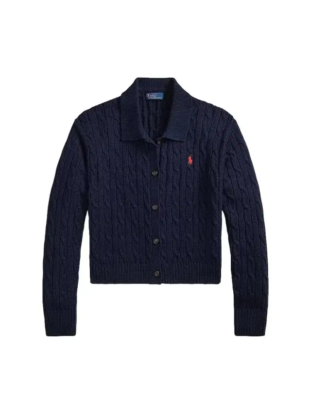 Polo Ralph Lauren Women's Cable Cotton Polo-Collar Cardigan