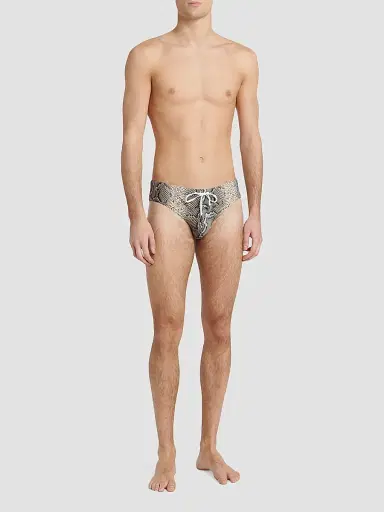 Tom Ford Men's Snake-Print Jersey Swim Briefs | Thumbnail 2 Tom Ford Men's Snake-Print Jersey Swim Briefs | Thumbnail 2
