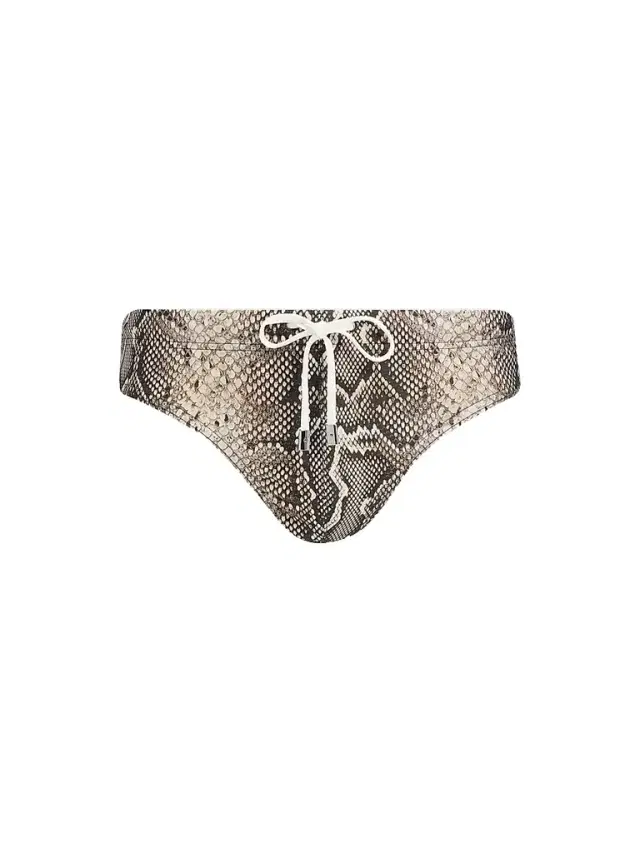 Tom Ford Men's Snake-Print Jersey Swim Briefs