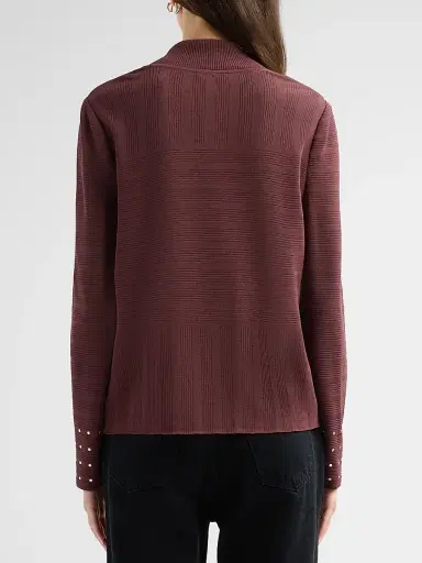 Misook Women's Studded Rib-Knit Top | Thumbnail 3