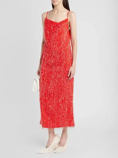 Bottega Veneta Women's Fil Coupé Midi Dress | Thumbnail 4 Bottega Veneta Women's Fil Coupé Midi Dress | Thumbnail 4