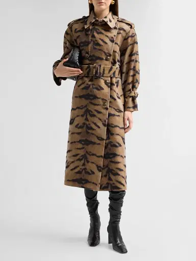Kobi Halperin Women's Nicole Tiger Stripe Print Coat | Thumbnail 2