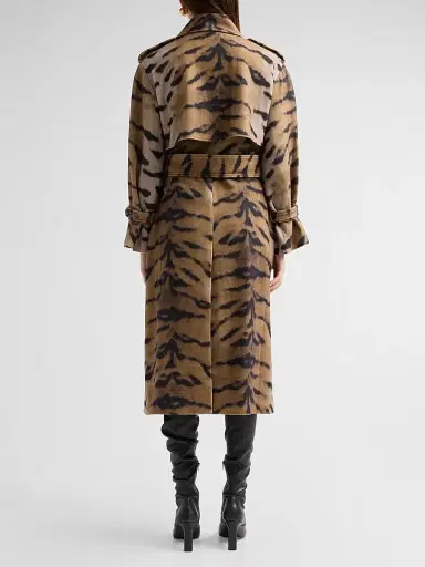 Kobi Halperin Women's Nicole Tiger Stripe Print Coat | Thumbnail 3