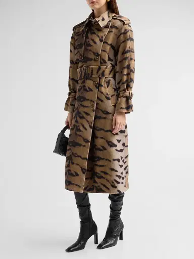 Kobi Halperin Women's Nicole Tiger Stripe Print Coat | Thumbnail 4