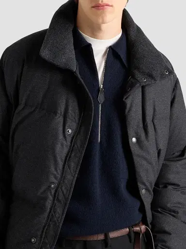 Prada Men's Cashmere Polo Shirt | Thumbnail 5 Prada Men's Cashmere Polo Shirt | Thumbnail 5