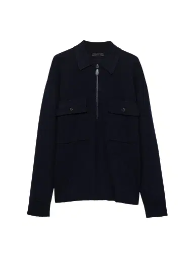 Prada Men's Cashmere Polo Shirt | Thumbnail 1 Prada Men's Cashmere Polo Shirt | Thumbnail 1