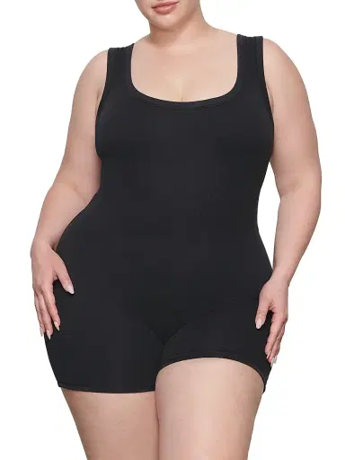 Skims Women's Cotton Rib Onesie Bodysuit | Thumbnail 2