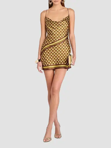Retrofête Women's Clemenza Geometric Print Cowlneck Mini Dress | Thumbnail 2