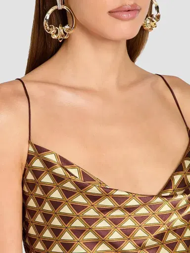 Retrofête Women's Clemenza Geometric Print Cowlneck Mini Dress | Thumbnail 6