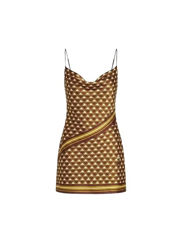 Retrofête Women's Clemenza Geometric Print Cowlneck Mini Dress