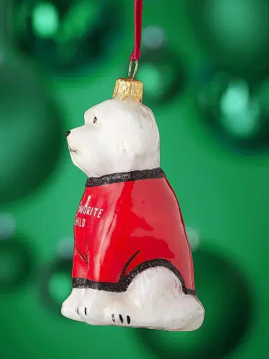 Joy To The World Custom Design Maltese in the Favorite Child Sweater Christmas Ornament | Thumbnail 2