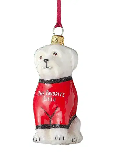 Joy To The World Custom Design Maltese in the Favorite Child Sweater Christmas Ornament | Thumbnail 1