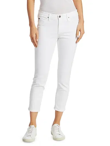AG Jeans Women's Prima Sateen Mid-Rise Crop Cigarette Pants | Thumbnail 3