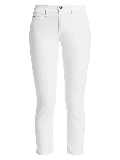 AG Jeans Women's Prima Sateen Mid-Rise Crop Cigarette Pants | Thumbnail 1