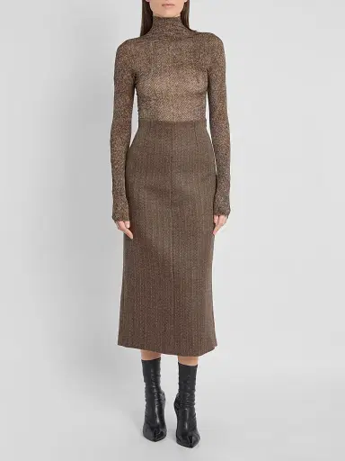 Maison Margiela Women's Wool Midi Skirt | Thumbnail 2