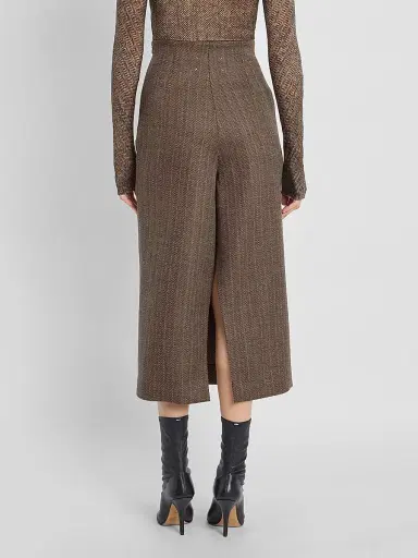 Maison Margiela Women's Wool Midi Skirt | Thumbnail 3