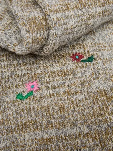 Dries Van Noten Men's Maila Floral-Embroidered Wool-Blend Scarf | Thumbnail 4