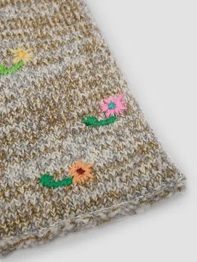 Dries Van Noten Men's Maila Floral-Embroidered Wool-Blend Scarf | Thumbnail 5