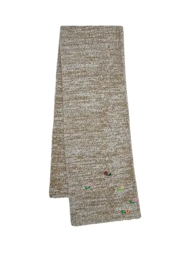 Dries Van Noten Men's Maila Floral-Embroidered Wool-Blend Scarf