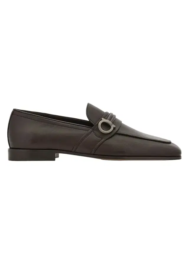 Ferragamo Men's Saddlevit Gancini Leather Loafers