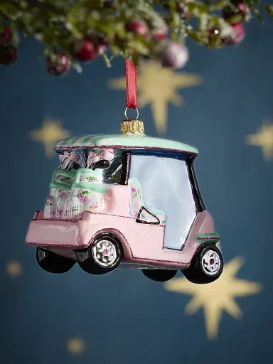 Exclusively Ours Golf Cart Glass Ornament | Thumbnail 2