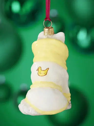 Joy To The World Westie ''Tub Time'' Glass Ornament | Thumbnail 2