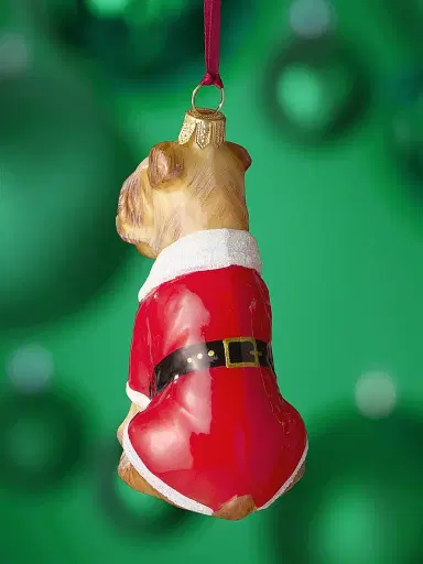Joy To The World Soft-Coated Wheaten Glass Ornament | Thumbnail 2