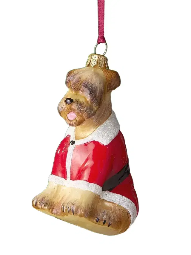 Joy To The World Soft-Coated Wheaten Glass Ornament
