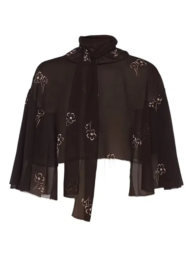 Prada Women's Print Georgette Cape