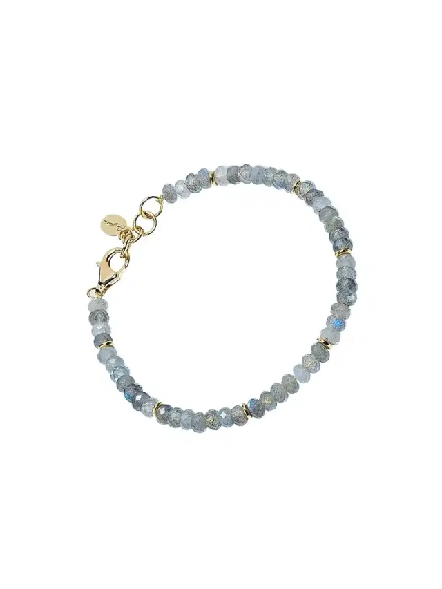 Jan Leslie Men's 18K Yellow Gold & Faceted Labradorite Beaded Stretch Bracelet