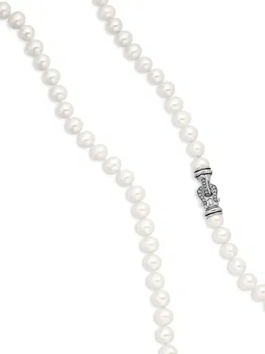 David Yurman Women's Pearl Strand Necklace in Sterling Silver | Thumbnail 4
