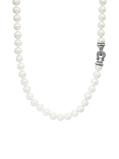 David Yurman Women's Pearl Strand Necklace in Sterling Silver | Thumbnail 1