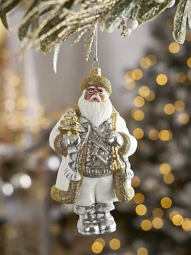 Exclusively Ours African American Santa Christmas Ornament