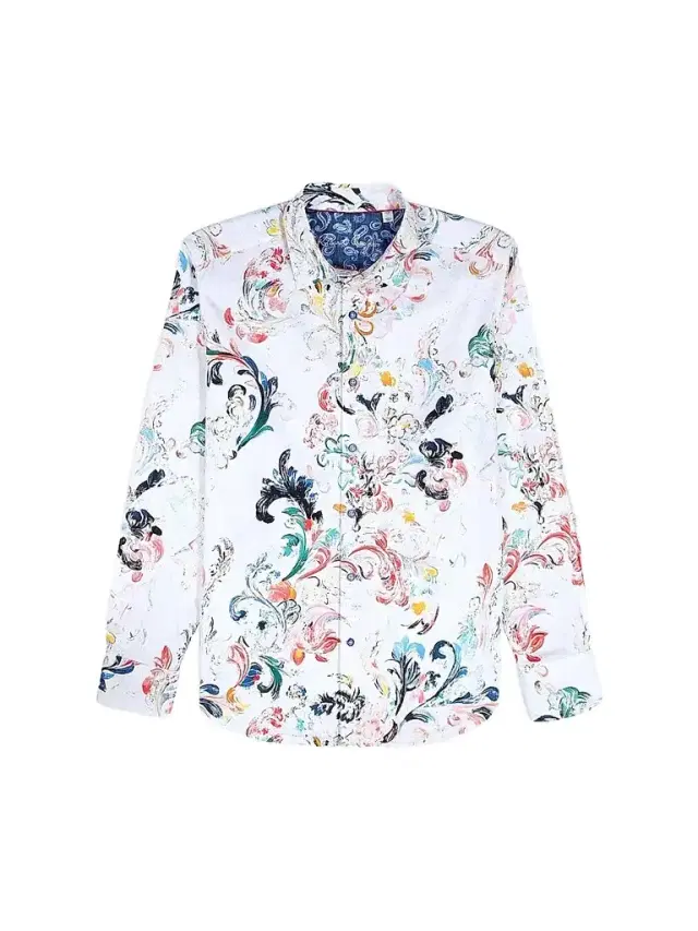 Robert Graham Men's Aldersgate Printed Stretch-Cotton Shirt