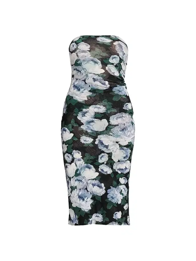 Stella McCartney Women's Bunch Of Roses Mesh Strapless Dress