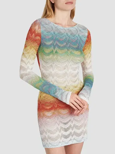 Missoni Women's Long-Sleeve Cover-Up Dress | Thumbnail 6