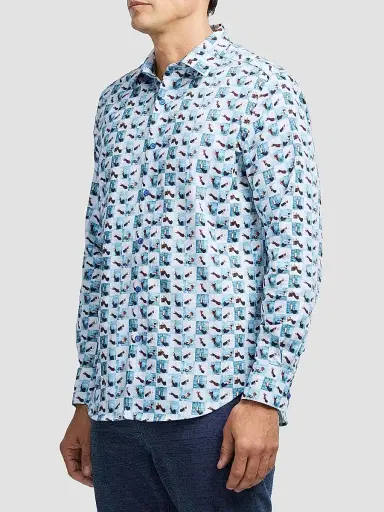 Robert Graham Men's Toasted Checkered Long-Sleeve Button-Front Shirt | Thumbnail 4