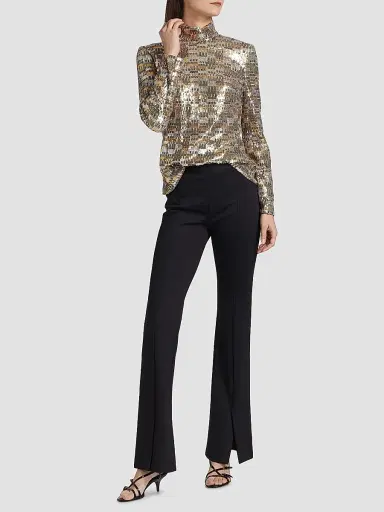Rosetta Getty Women's Bauhuas Mesh Sequined Top | Thumbnail 2 Rosetta Getty Women's Bauhuas Mesh Sequined Top | Thumbnail 2