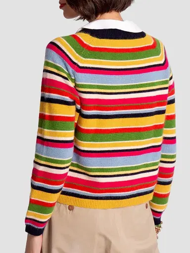 Frances Valentine Women's James Striped Cotton-Cashmere Sweater | Thumbnail 2 Frances Valentine Women's James Striped Cotton-Cashmere Sweater | Thumbnail 2