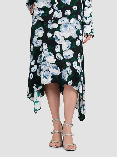 Stella McCartney Women's Bunch Of Roses Handkerchief Midi-Skirt | Thumbnail 3