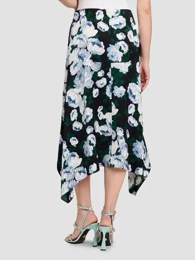 Stella McCartney Women's Bunch Of Roses Handkerchief Midi-Skirt | Thumbnail 5