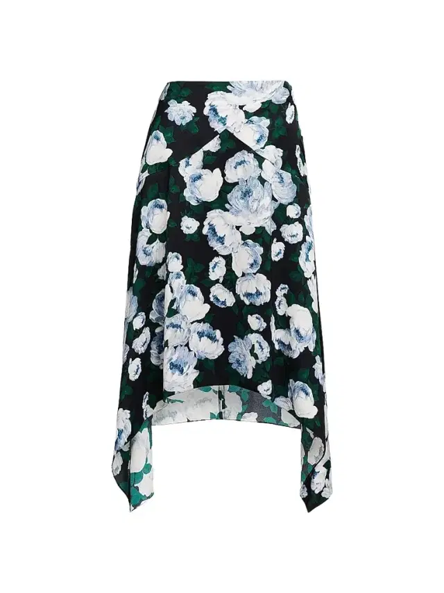 Stella McCartney Women's Bunch Of Roses Handkerchief Midi-Skirt