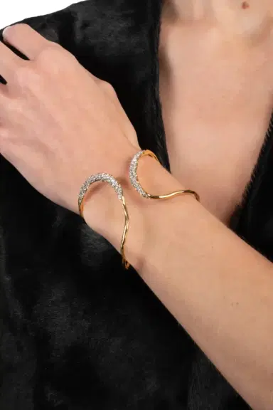 ALEXIS BITTAR Crystal Solanales Freeform Cuff Bracelet | Thumbnail 2