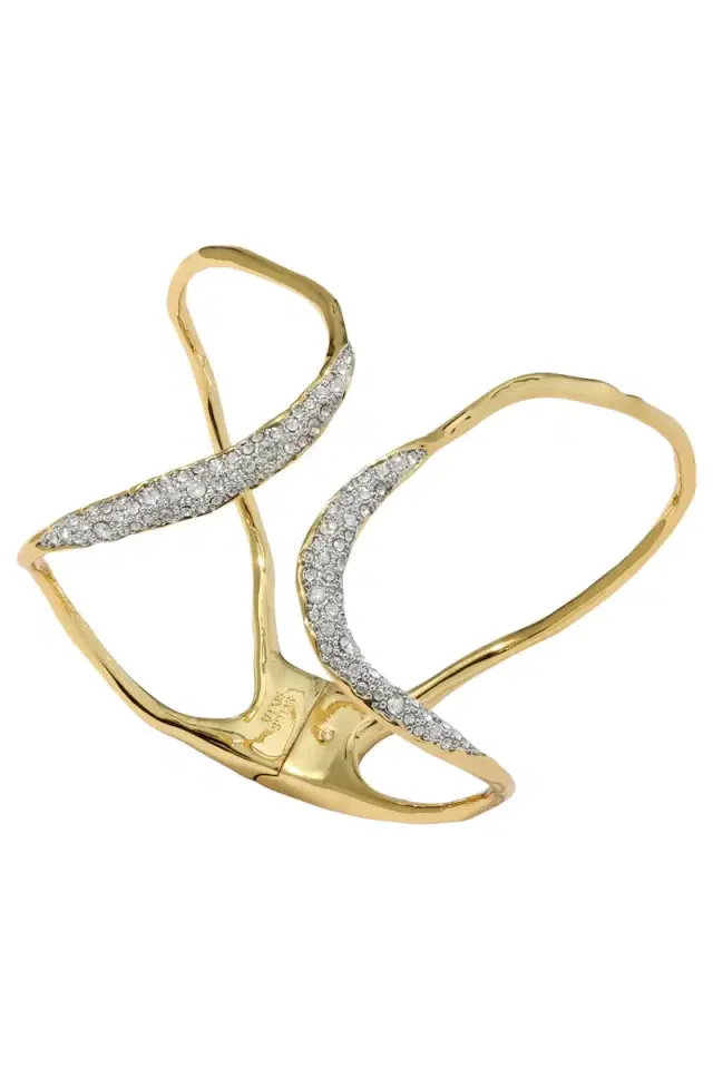 ALEXIS BITTAR Crystal Solanales Freeform Cuff Bracelet