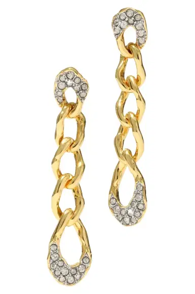 ALEXIS BITTAR Crystal Solanales Chain Link Drop Earrings | Thumbnail 1